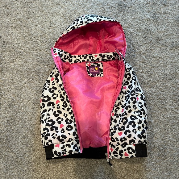 Cheetah print girls puffer vest - Picture 1 of 3